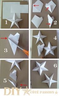 étoiles origami